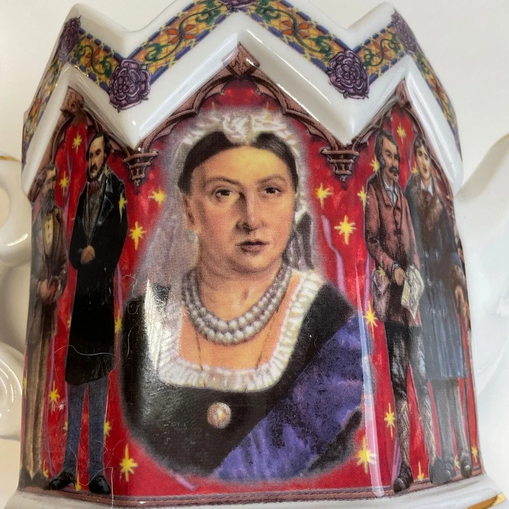 James Sadler Kings & Queens Queen Victoria I Teapot Matt Edwards Art Hexagonal